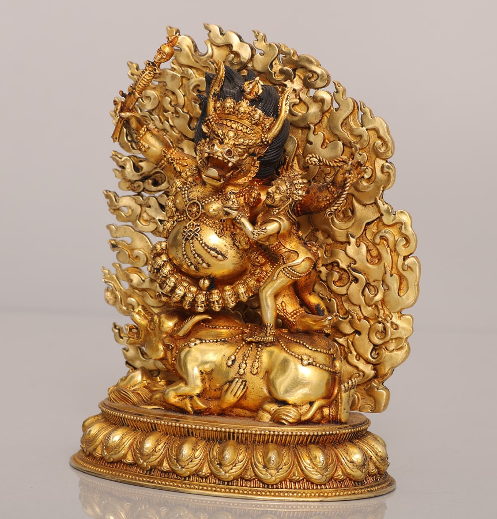 Gilt Gold Bronze Statue - Buddha - 2