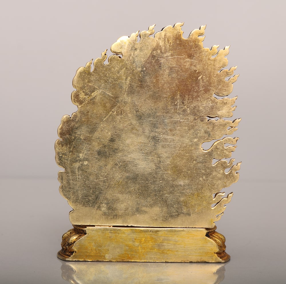 Gilt Gold Bronze Statue - Buddha - 3