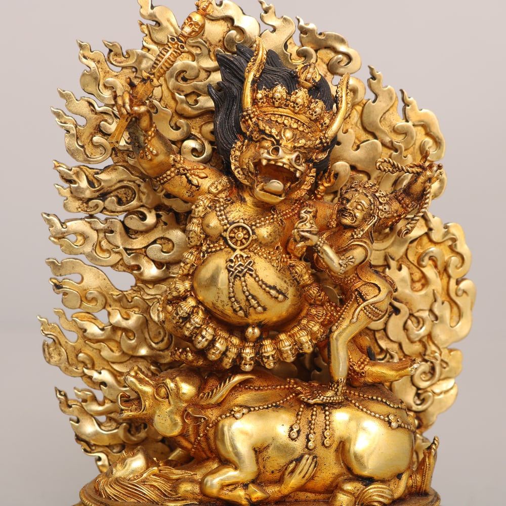 Gilt Gold Bronze Statue - Buddha - 6