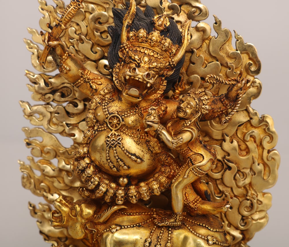 Gilt Gold Bronze Statue - Buddha - 7