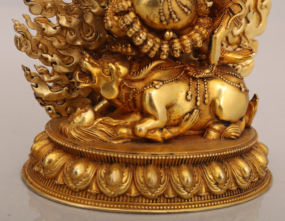 Gilt Gold Bronze Statue - Buddha - 8