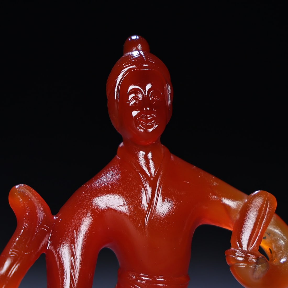 Red Agate Figure Statue - 2
