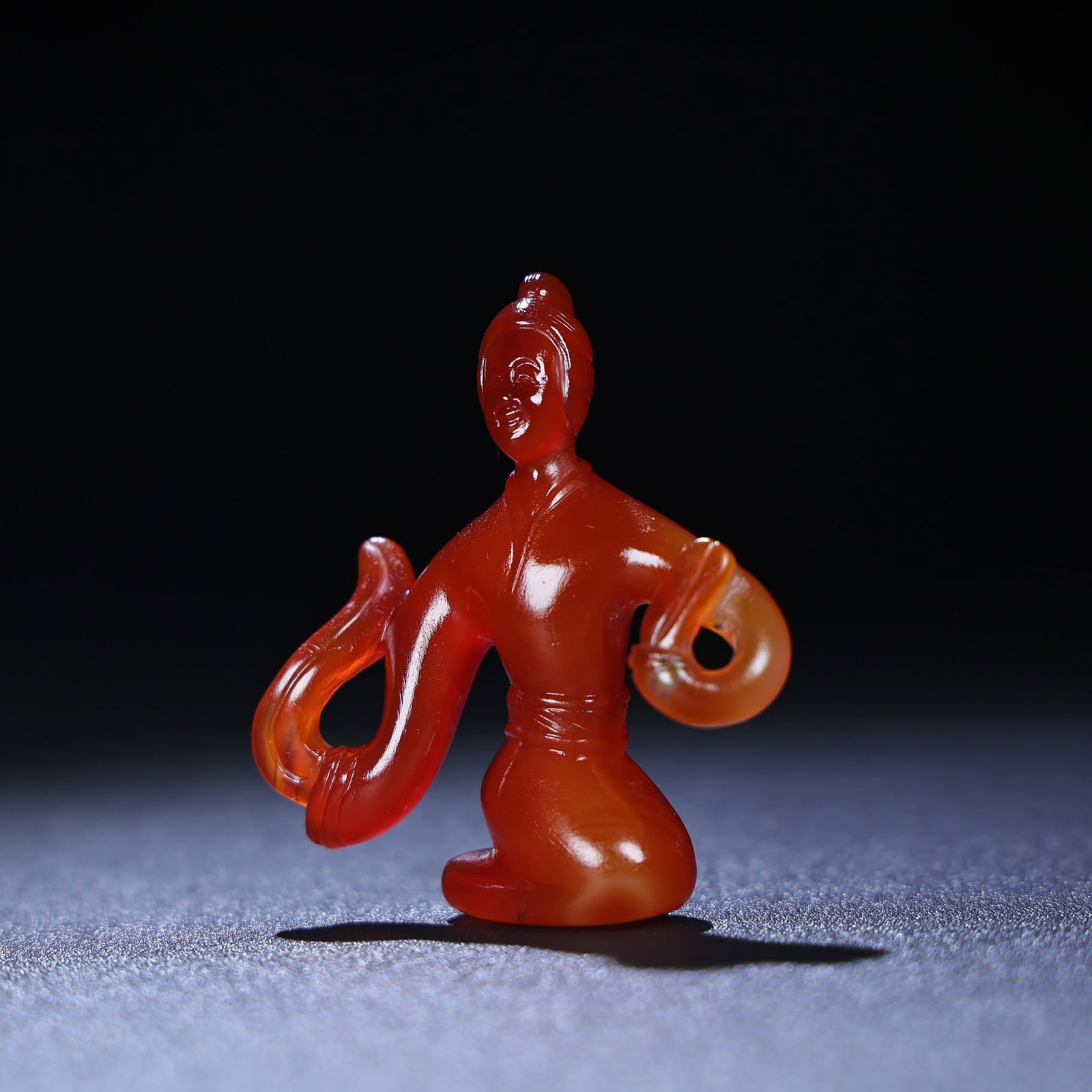 Red Agate Figure Statue - 8