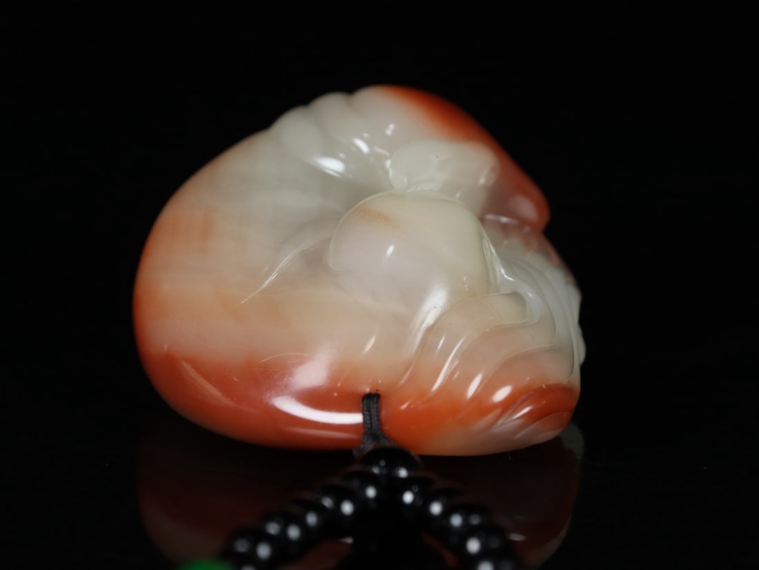 Shoushan Stone Hand-Carved Fox Statue/Pendant - 7