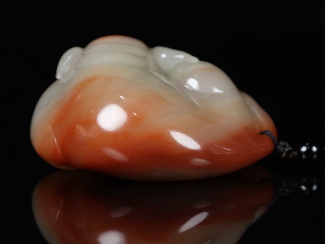 Shoushan Stone Hand-Carved Fox Statue/Pendant - 8