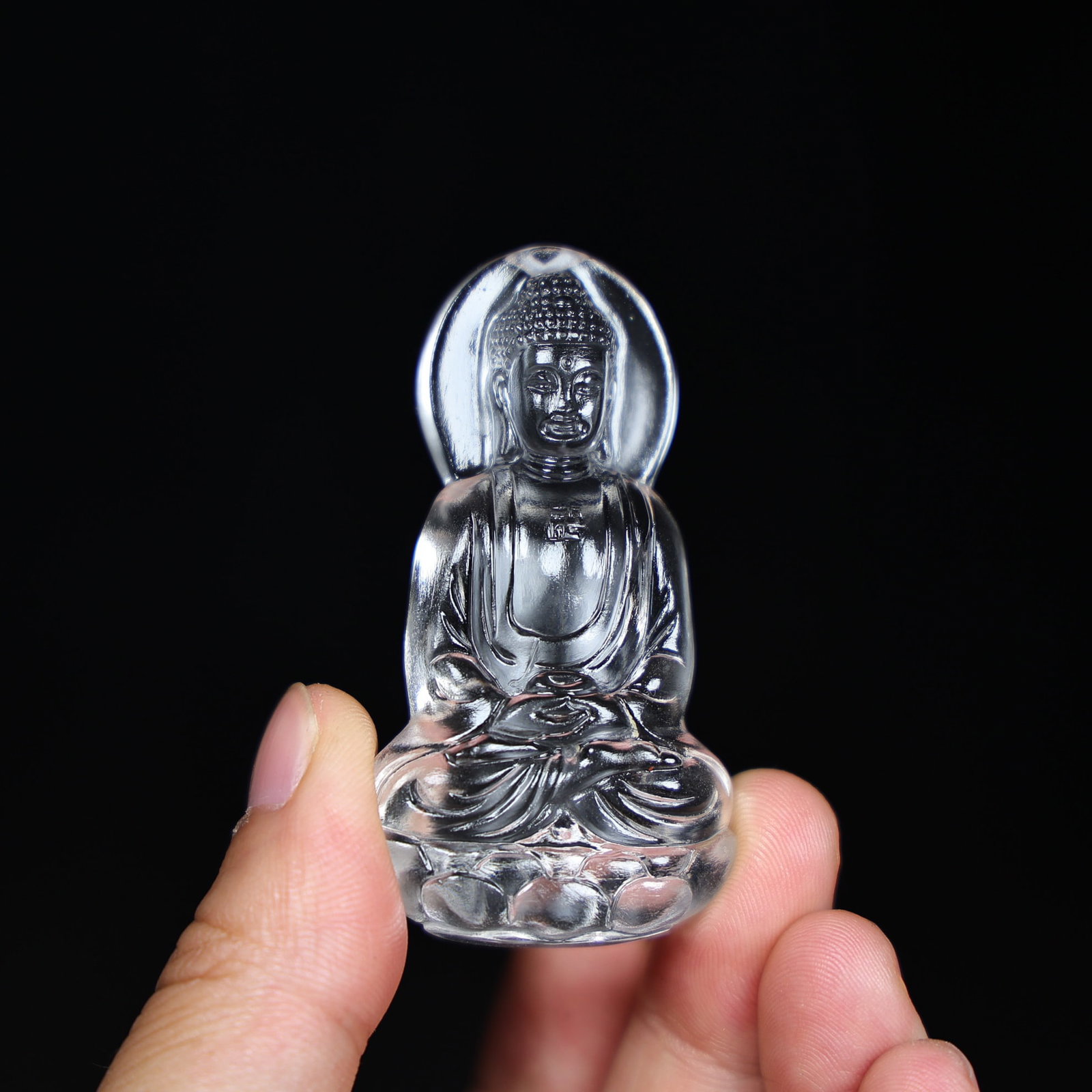 White Crystal Pendant - Buddha - 2