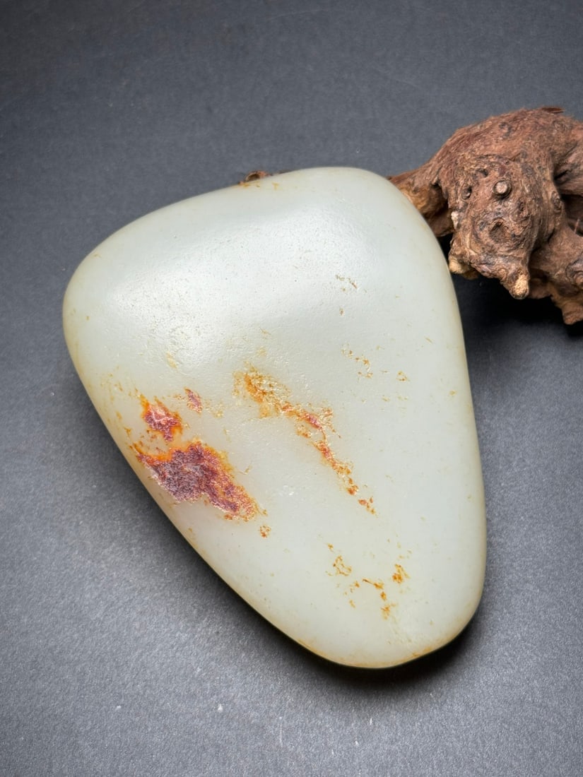 Hetian Jade Original Stone Statue - 9
