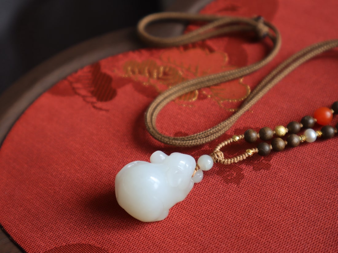 Hetian Jade Pendant - Rabbit - 8