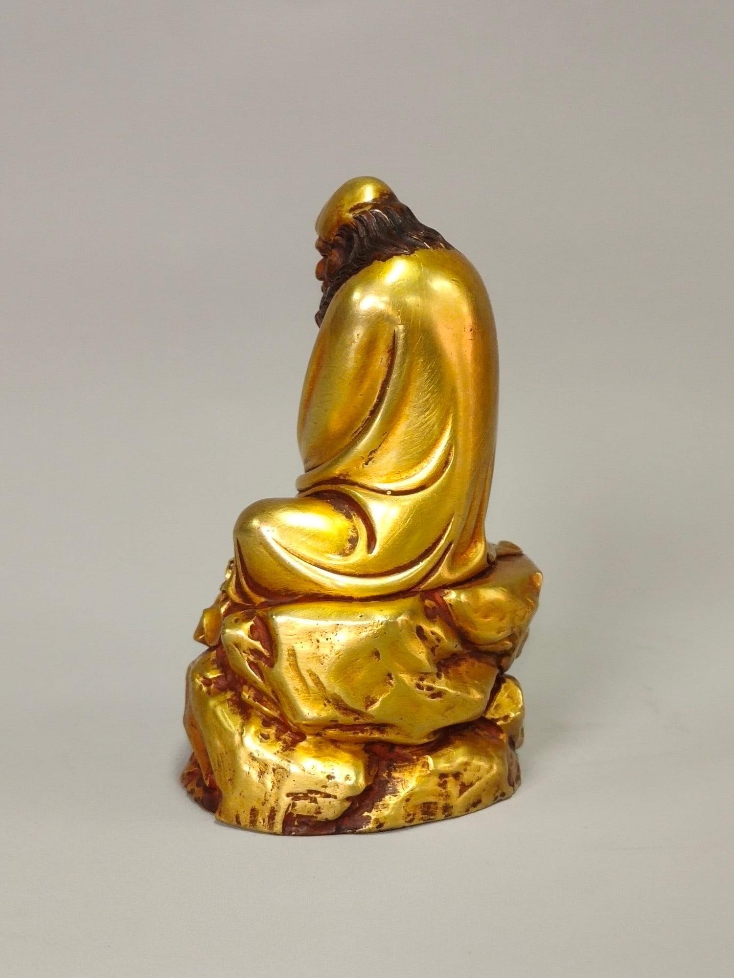 Gilt Gold Bronze Statue - Dharma - 4