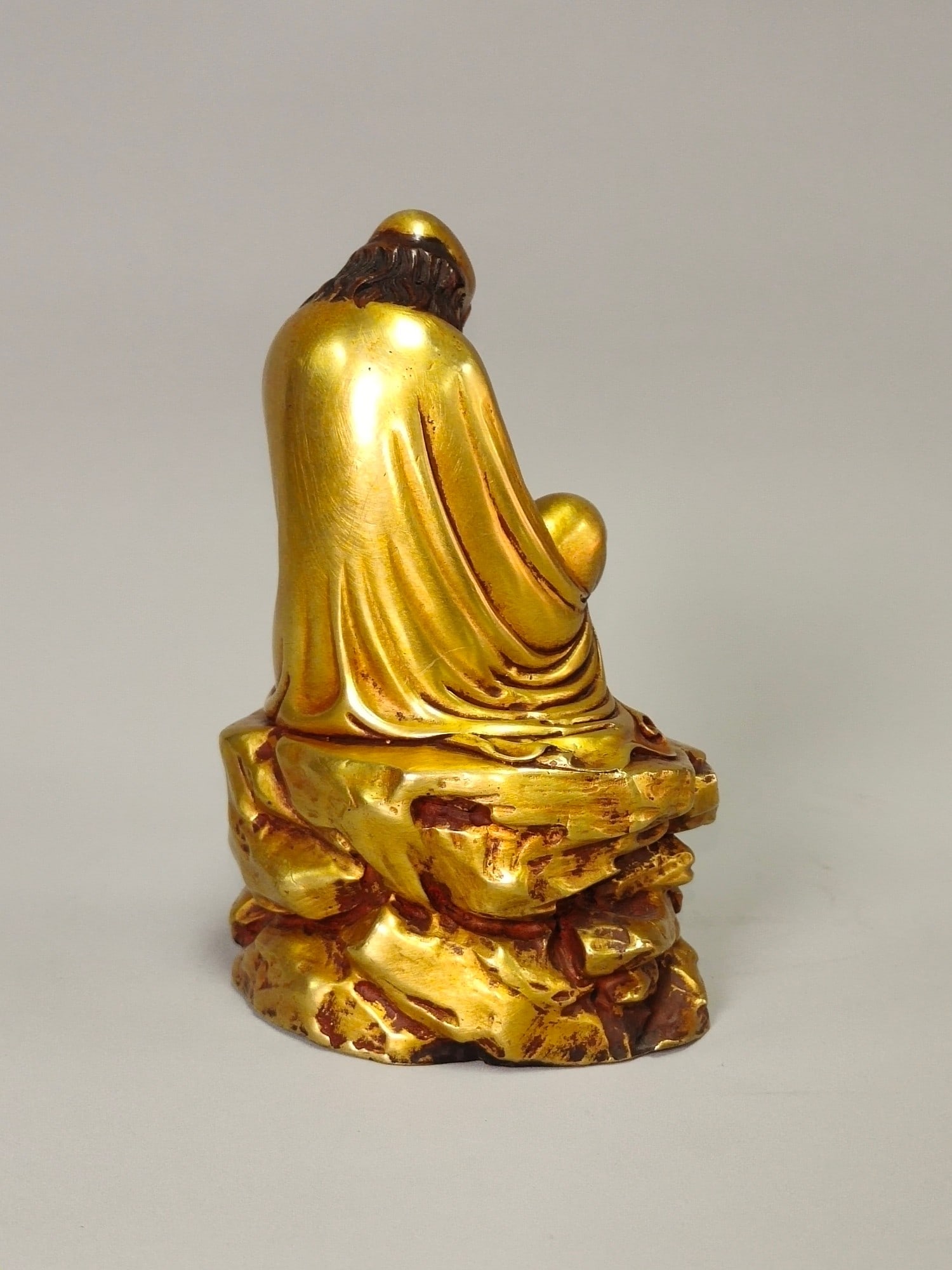 Gilt Gold Bronze Statue - Dharma - 5