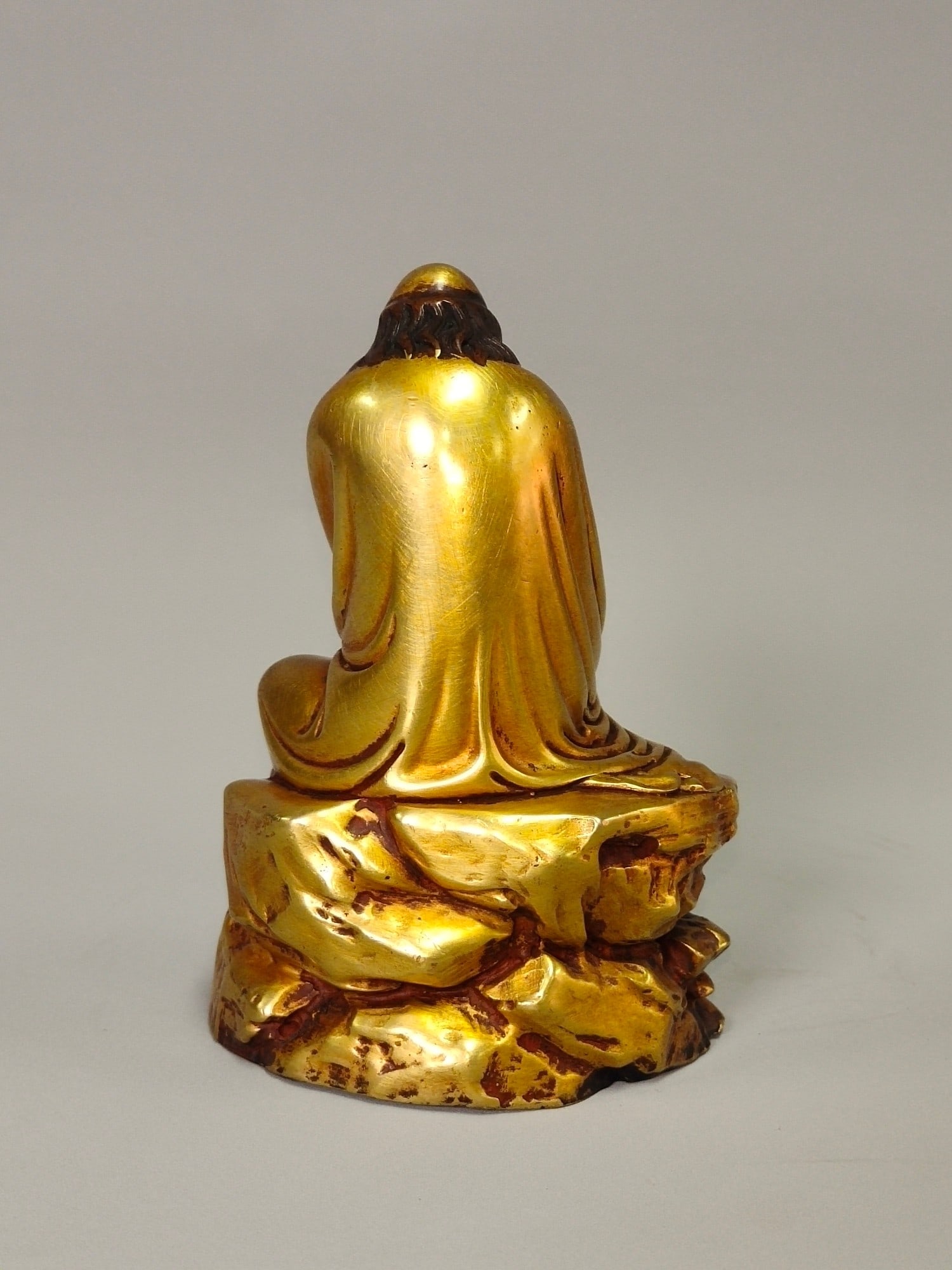Gilt Gold Bronze Statue - Dharma - 6