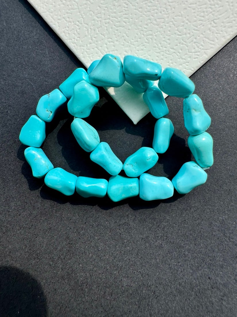 Turquoise Original Stone Bracelet Bangle - 2