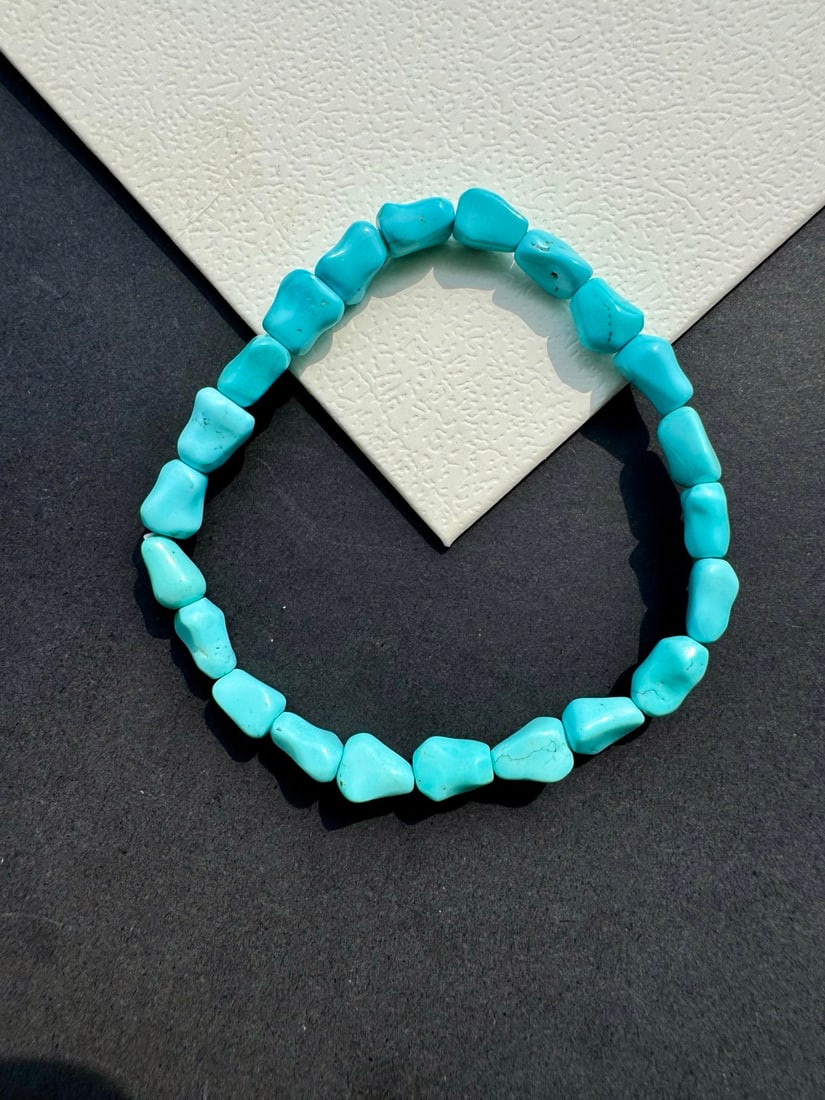 Turquoise Original Stone Bracelet Bangle - 6