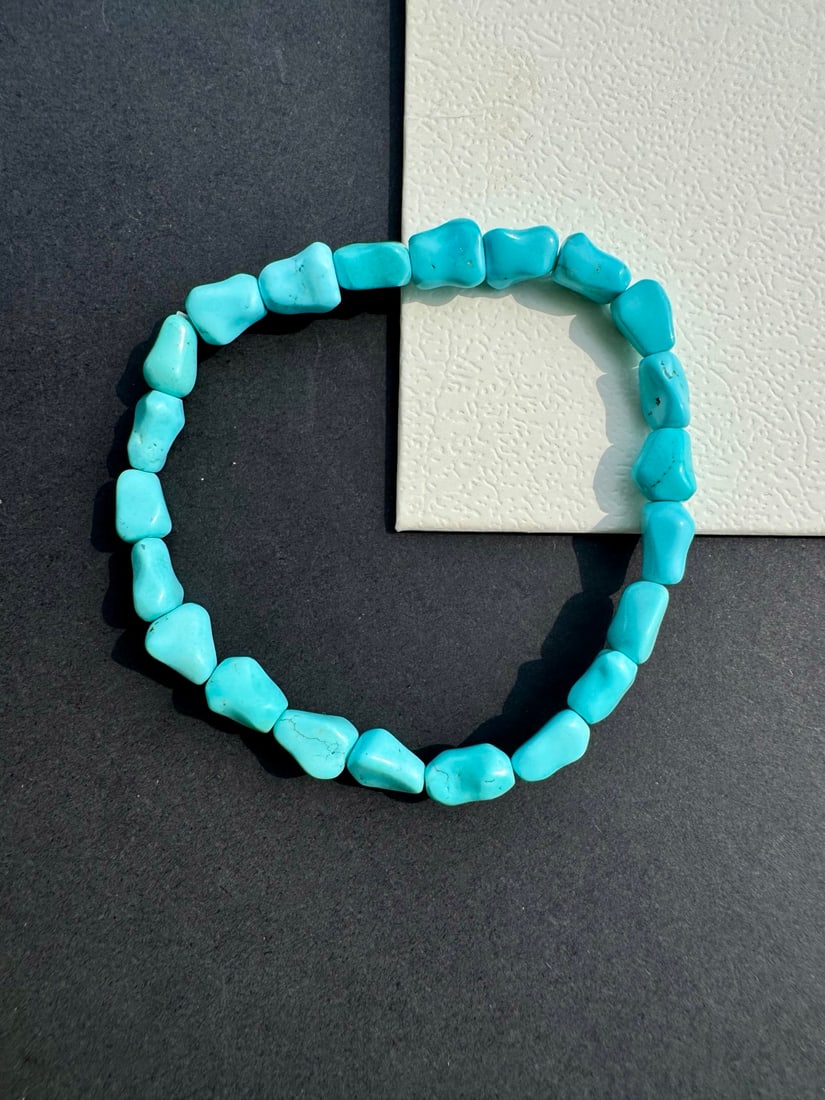 Turquoise Original Stone Bracelet Bangle - 7