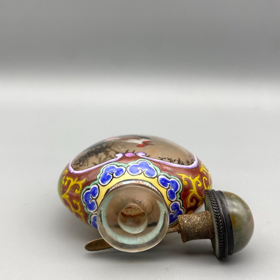 Peking Glass Inside Painting Rooster Snuff Bottle - 3