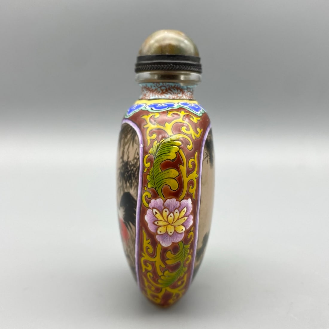 Peking Glass Inside Painting Rooster Snuff Bottle - 7