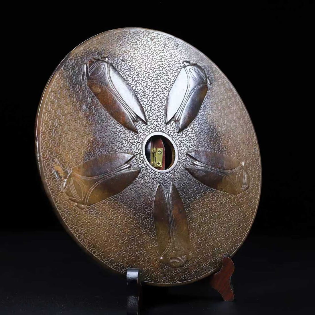 Old Chinese Hetian Jade Cicada Bi Statue - 2