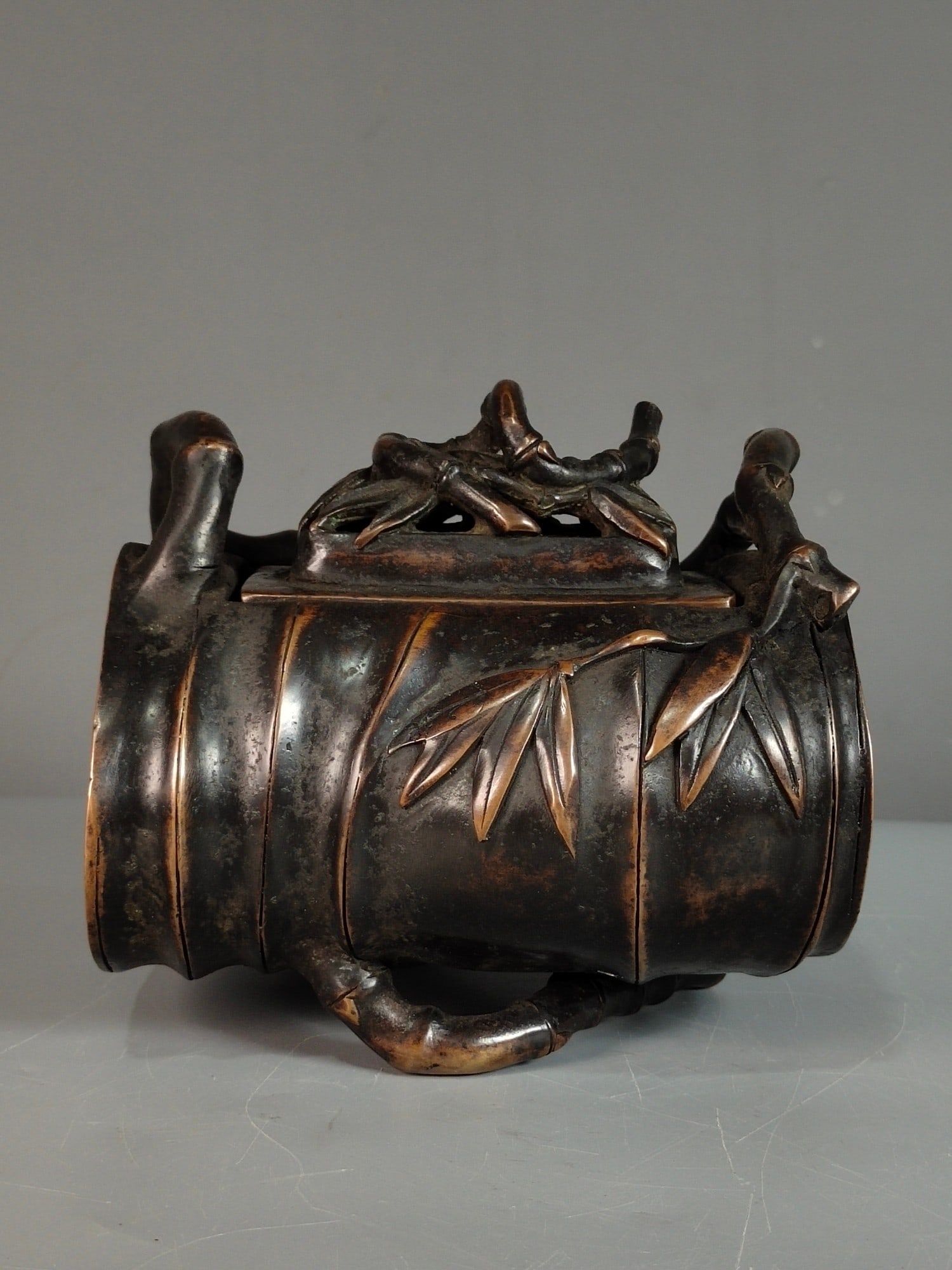 Red Copper Bamboo Incense Burner - 7