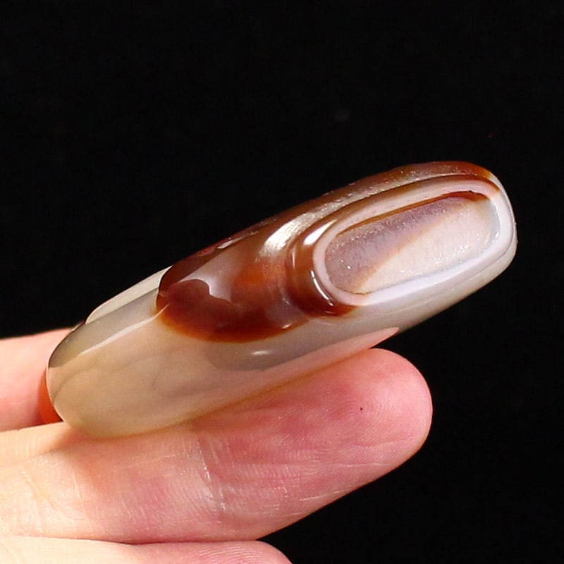 Agate Crane Snuff Bottle - 2
