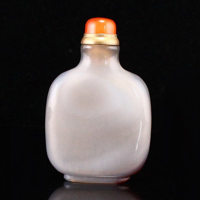 Agate Crane Snuff Bottle - 3