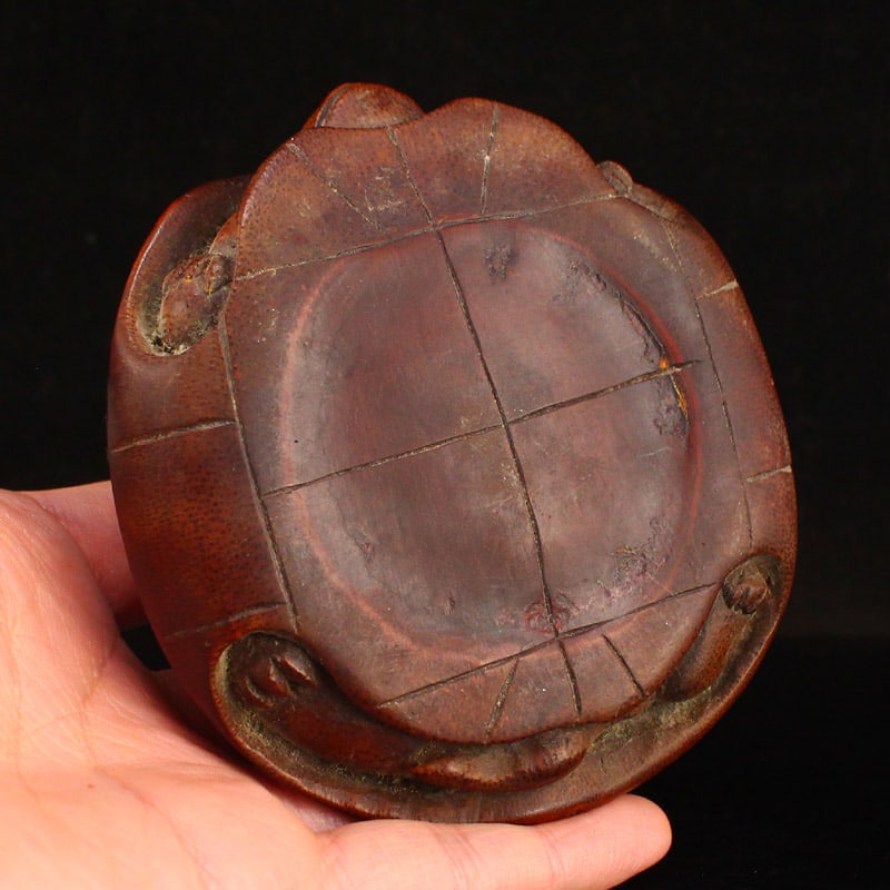 Old Bamboo Dragon turtle Statue - 2