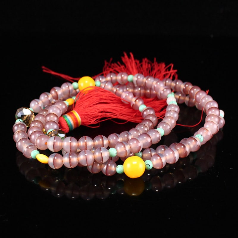 8mm Agate Beads Necklace - 2