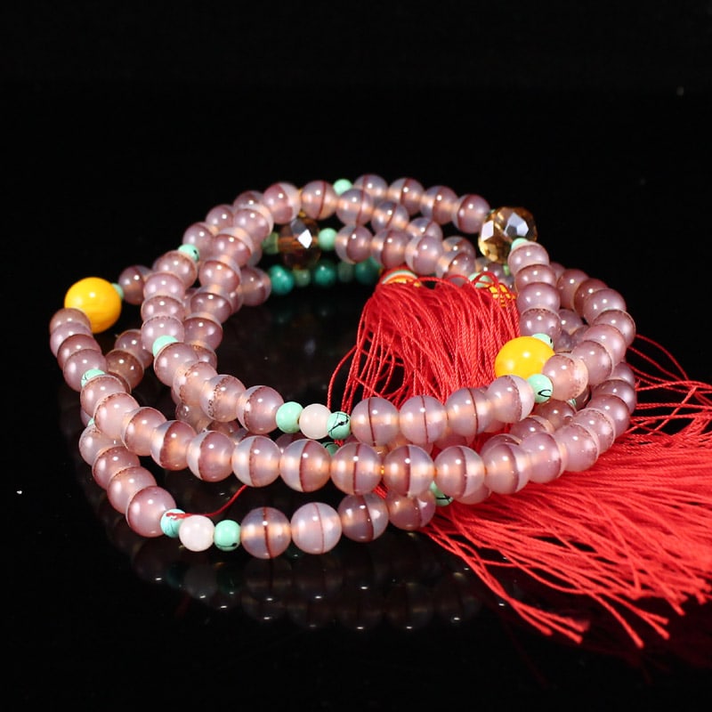 8mm Agate Beads Necklace - 3