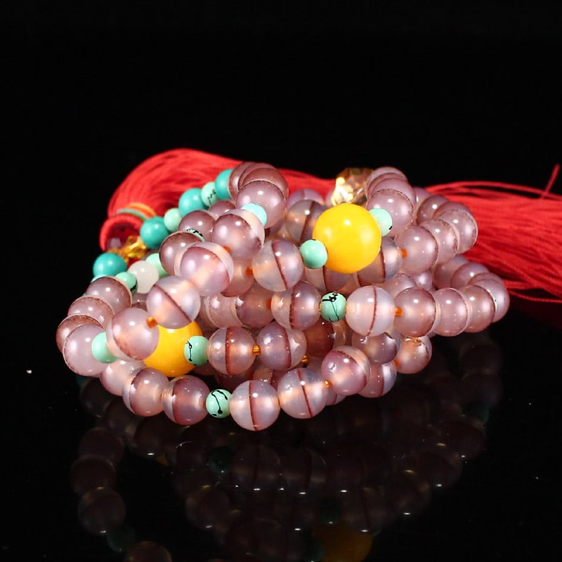 8mm Agate Beads Necklace - 5