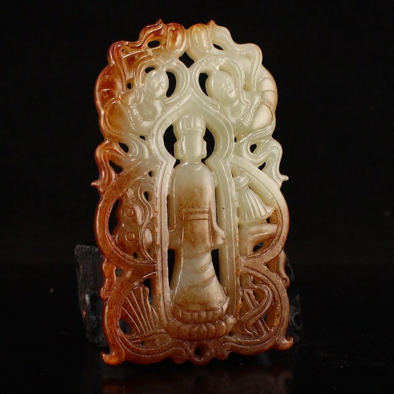 Openwork Hetian Jade Pendant - Figure - 4
