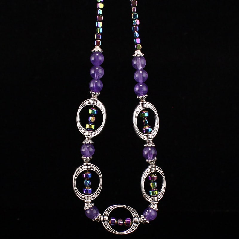 Silver & Amethyst Necklace - 2