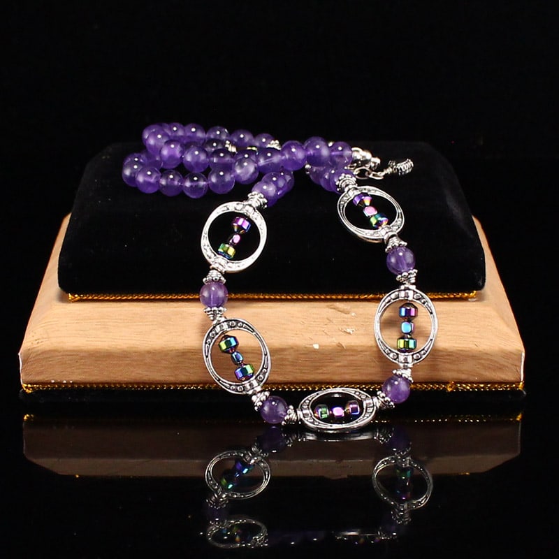 Silver & Amethyst Necklace - 3