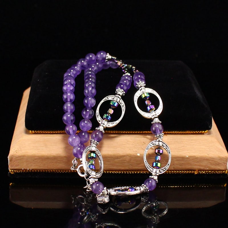 Silver & Amethyst Necklace - 4
