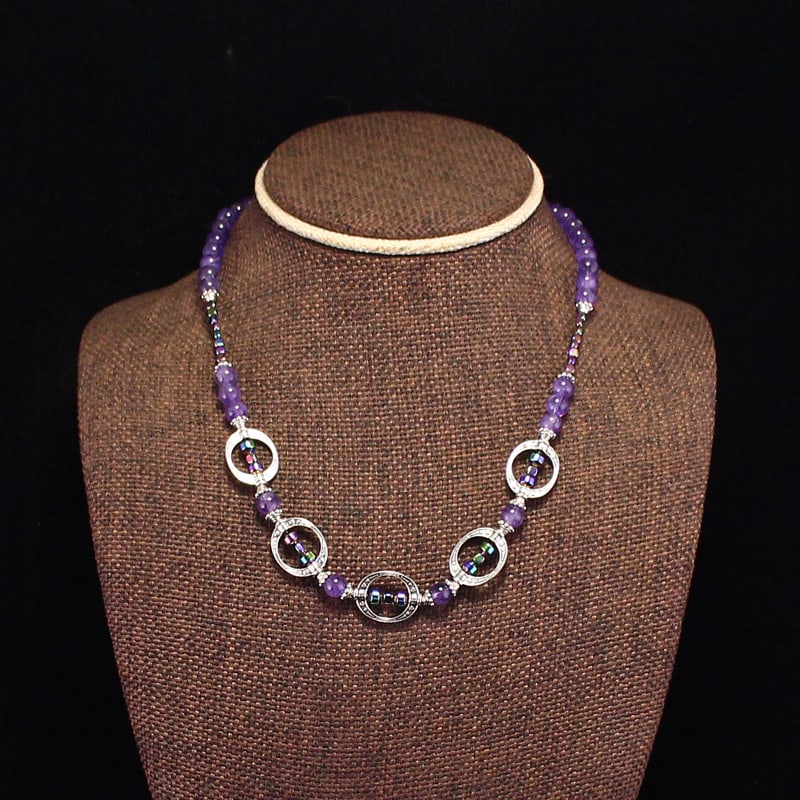 Silver & Amethyst Necklace - 5