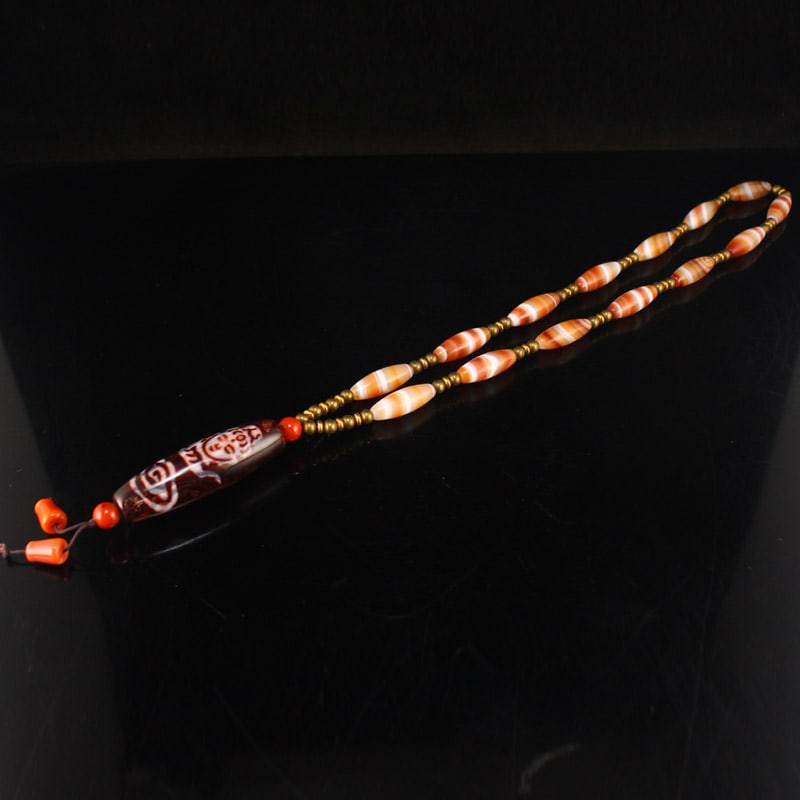 DZI Agate Pendant & Necklace - 5