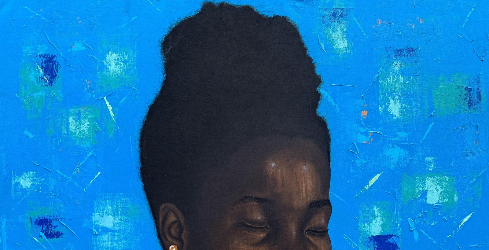 Eyitayo Alagbe , Thoughtful Damsel - 21st Century, Figurative Portrait, Women, African, Beautiful, - 11