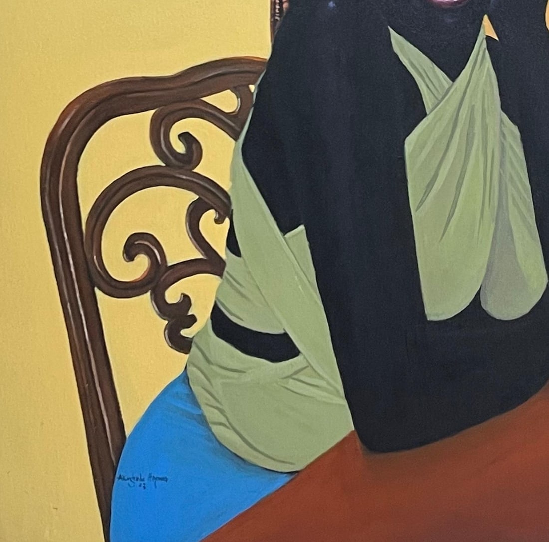 Akingbade Mayowa, Patiently Waiting 2 - 21st Century, Contemporary, Figurative, Black Woman, Love, - 2