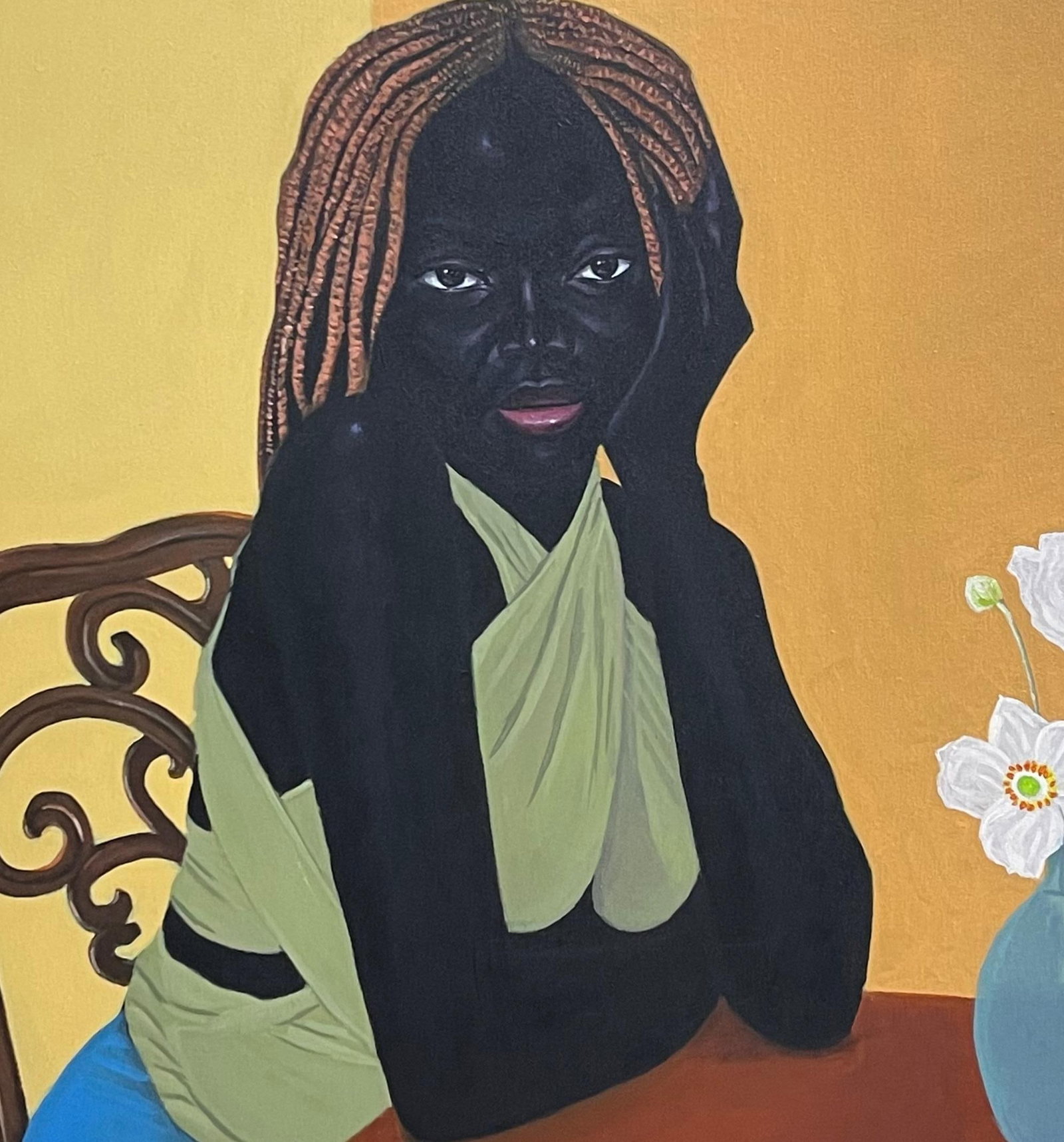 Akingbade Mayowa, Patiently Waiting 2 - 21st Century, Contemporary, Figurative, Black Woman, Love, - 4