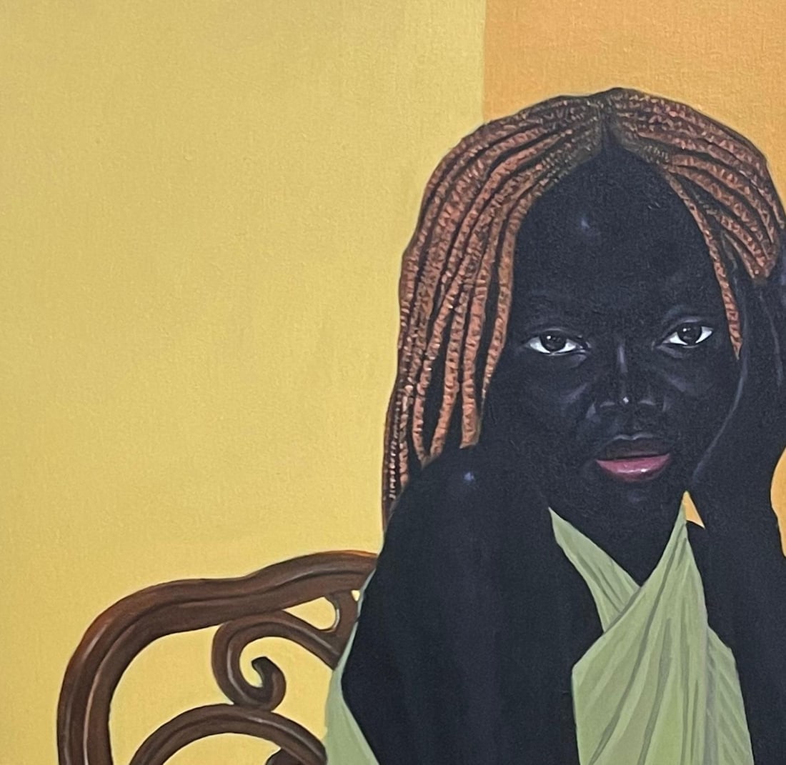 Akingbade Mayowa, Patiently Waiting 2 - 21st Century, Contemporary, Figurative, Black Woman, Love, - 6