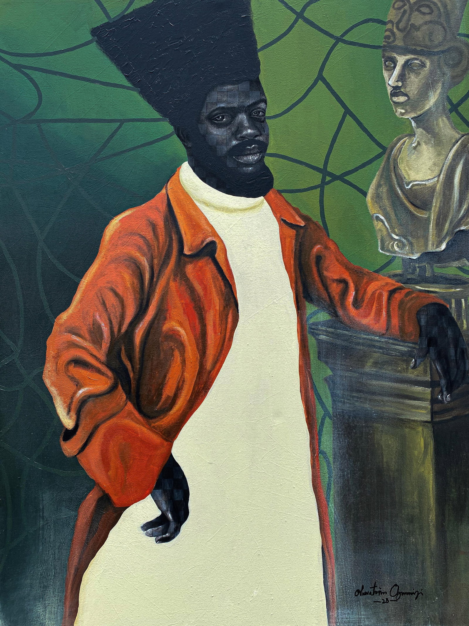 Oluwatosin Ogunniyi , Treasury - 21st Century, Contemporary, Figurative Portrait, Mixed Media, - 2