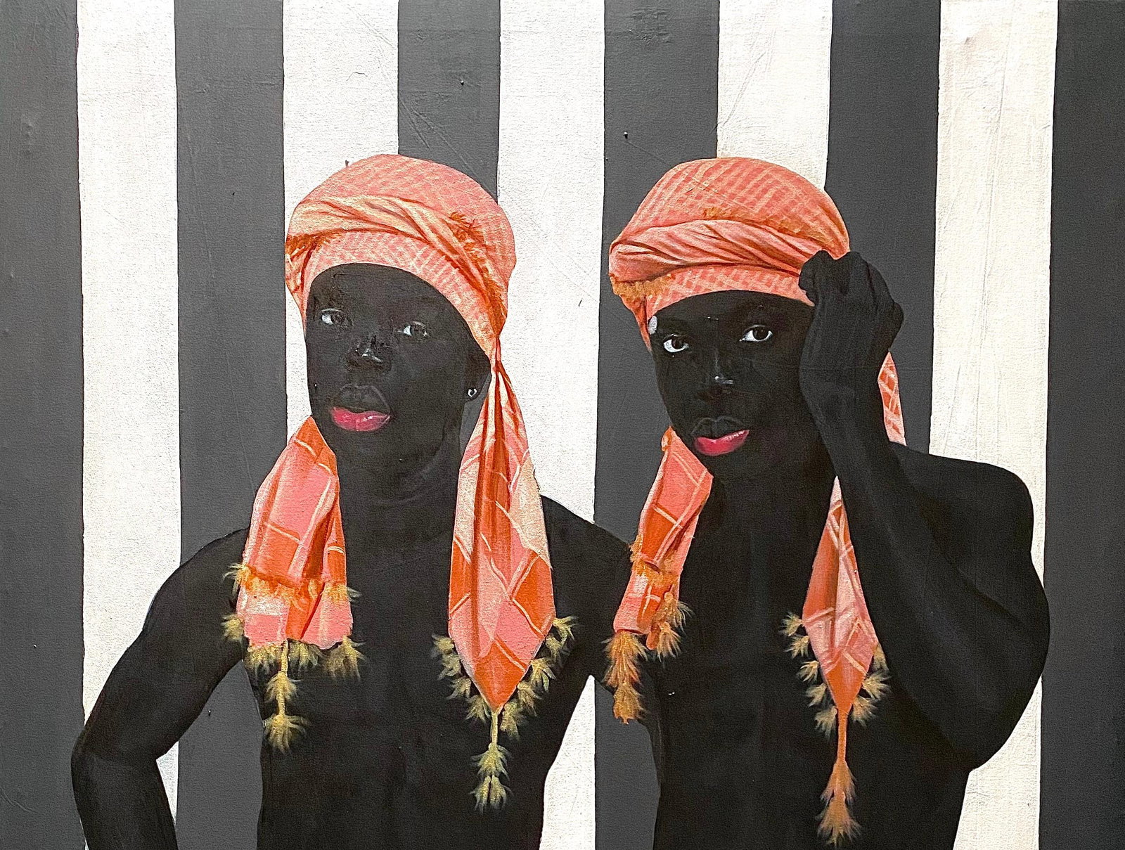 Henry James, Brotherhood -21st Century, Contemporary, Figurative Portrait, Black Men, Acrylic, 2024 - 10