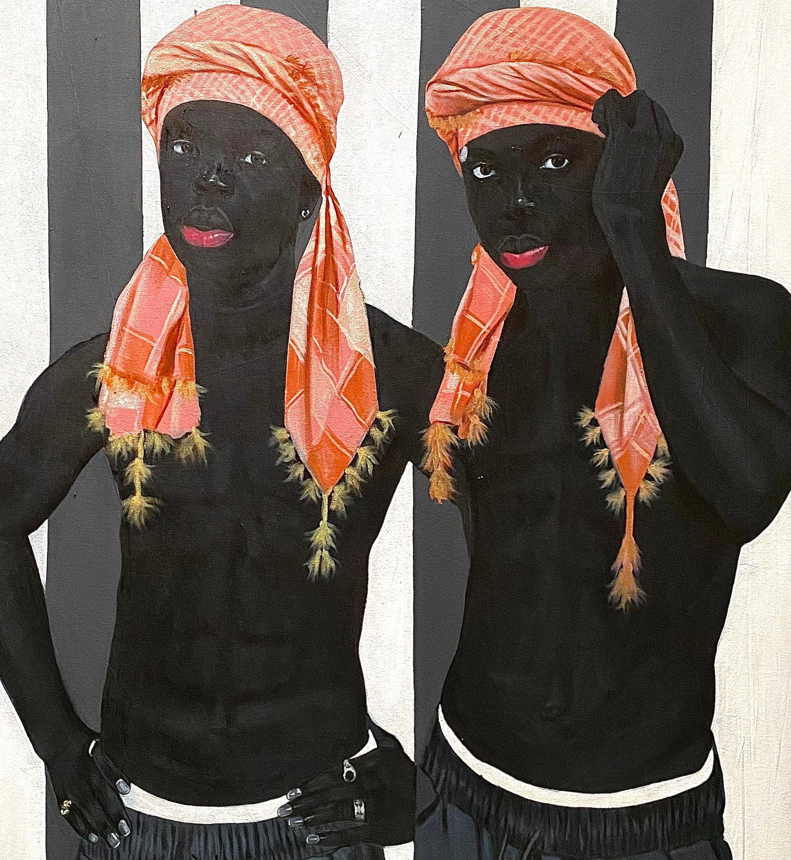 Henry James, Brotherhood -21st Century, Contemporary, Figurative Portrait, Black Men, Acrylic, 2024 - 4