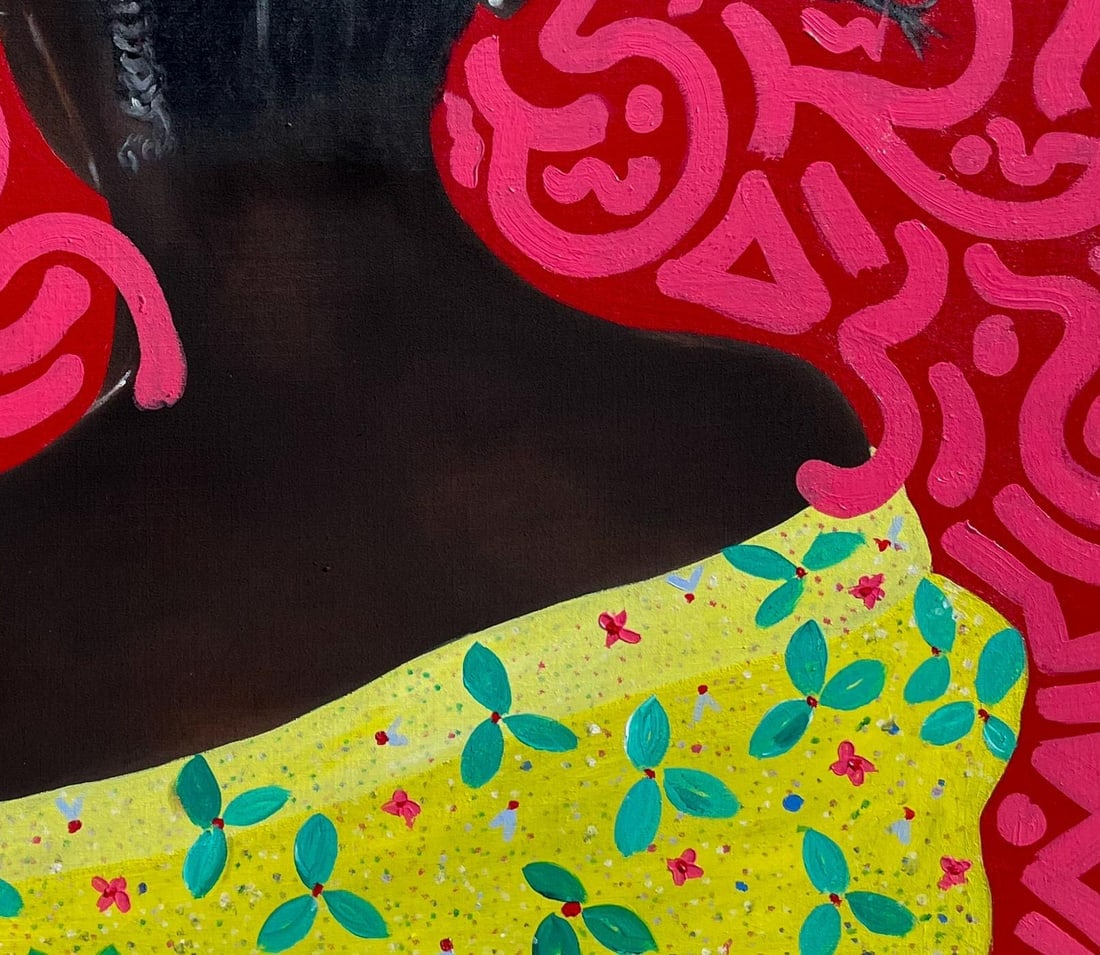 Oluwafemi Akanmu, Identity 1 - 21st Century, Contemporary, Portrait, Mixed Media, African Woman, - 11