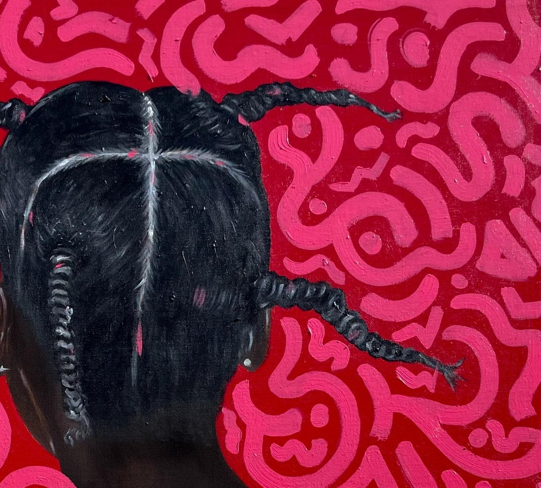 Oluwafemi Akanmu, Identity 1 - 21st Century, Contemporary, Portrait, Mixed Media, African Woman, - 3