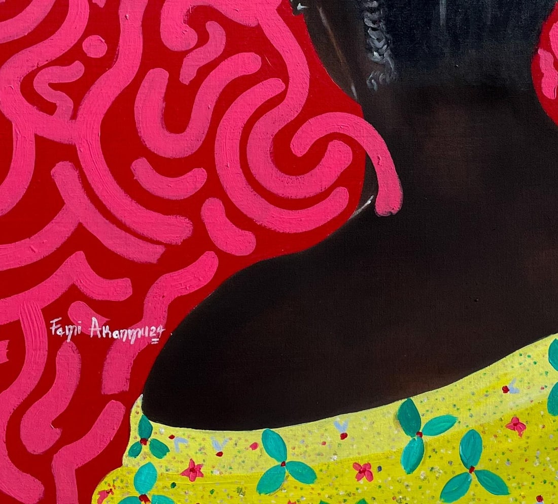 Oluwafemi Akanmu, Identity 1 - 21st Century, Contemporary, Portrait, Mixed Media, African Woman, - 4