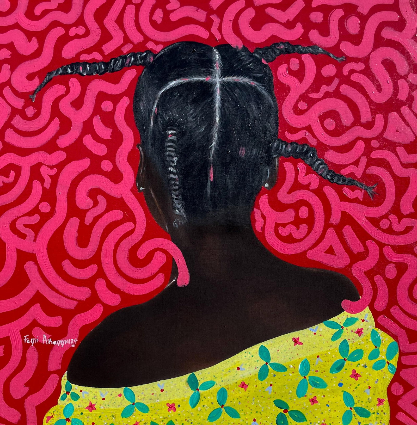 Oluwafemi Akanmu, Identity 1 - 21st Century, Contemporary, Portrait, Mixed Media, African Woman, - 7