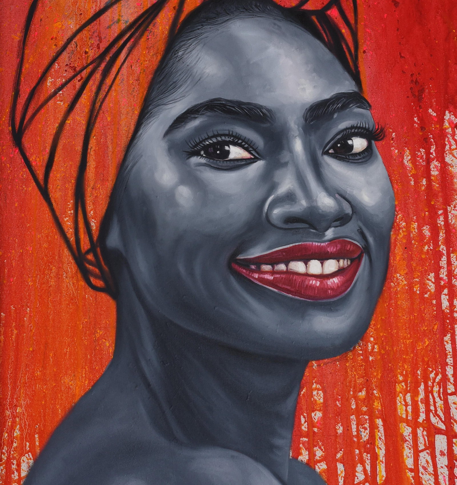 Damola Ayegbayo , Gifted Treasure -21st Century, Contemporary, Figurative Portrait, Beauty Women, - 12