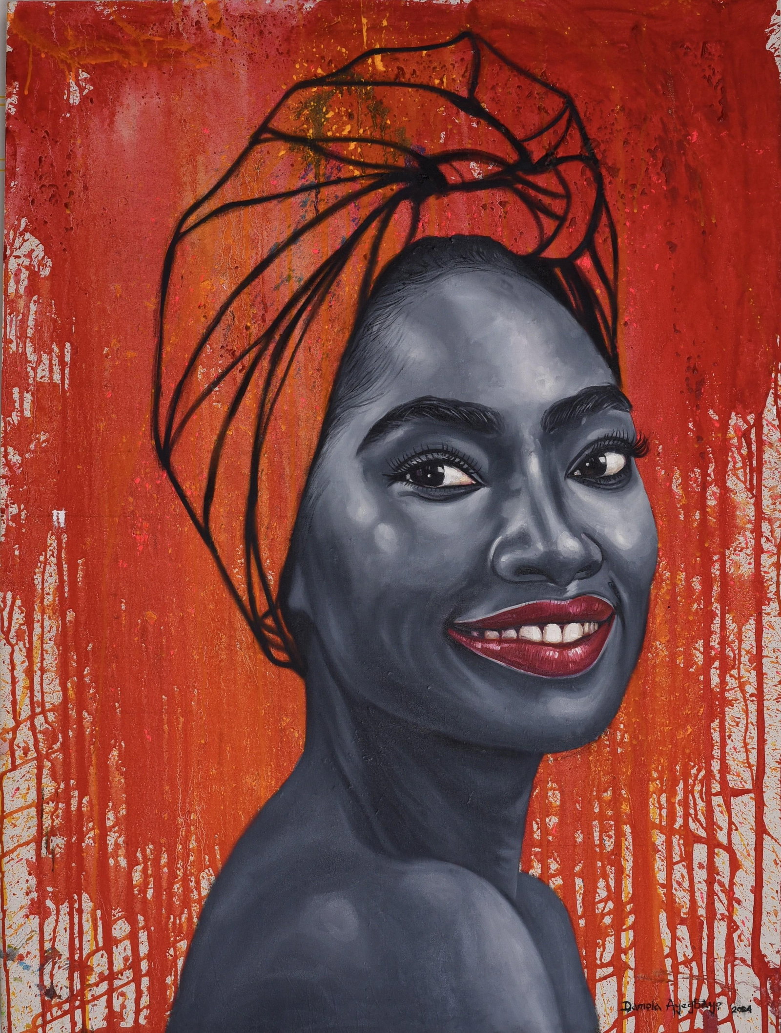 Damola Ayegbayo , Gifted Treasure -21st Century, Contemporary, Figurative Portrait, Beauty Women, - 5