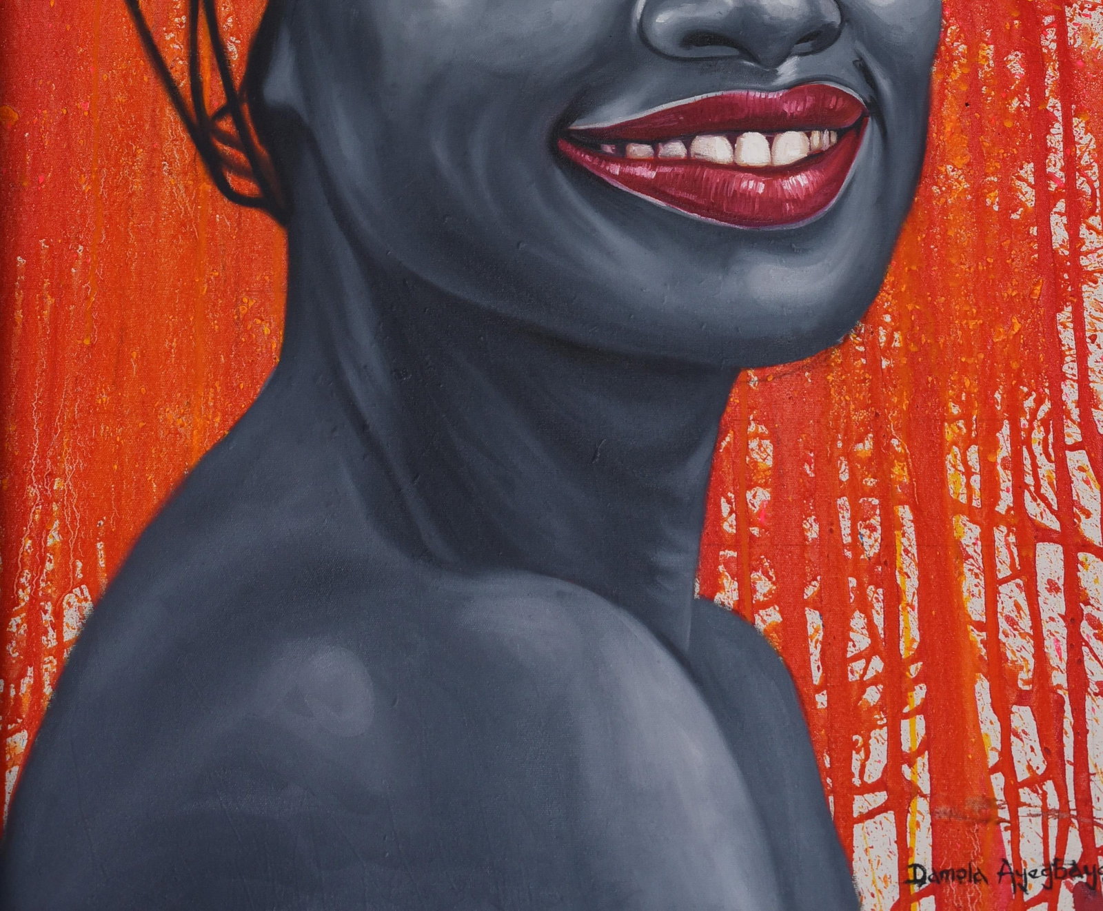 Damola Ayegbayo , Gifted Treasure -21st Century, Contemporary, Figurative Portrait, Beauty Women, - 7