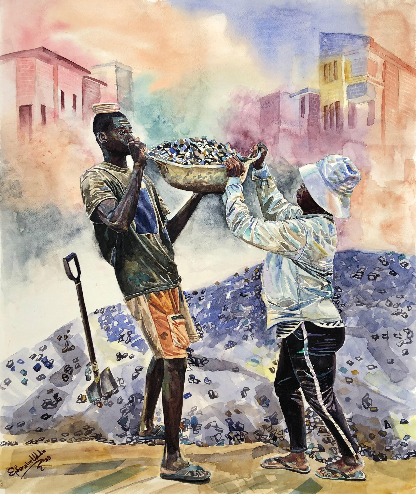 Ephraim Udoka, Support System (Respect) - 21st Century, Contemporary, Figurative, Construction, 2023 - 10