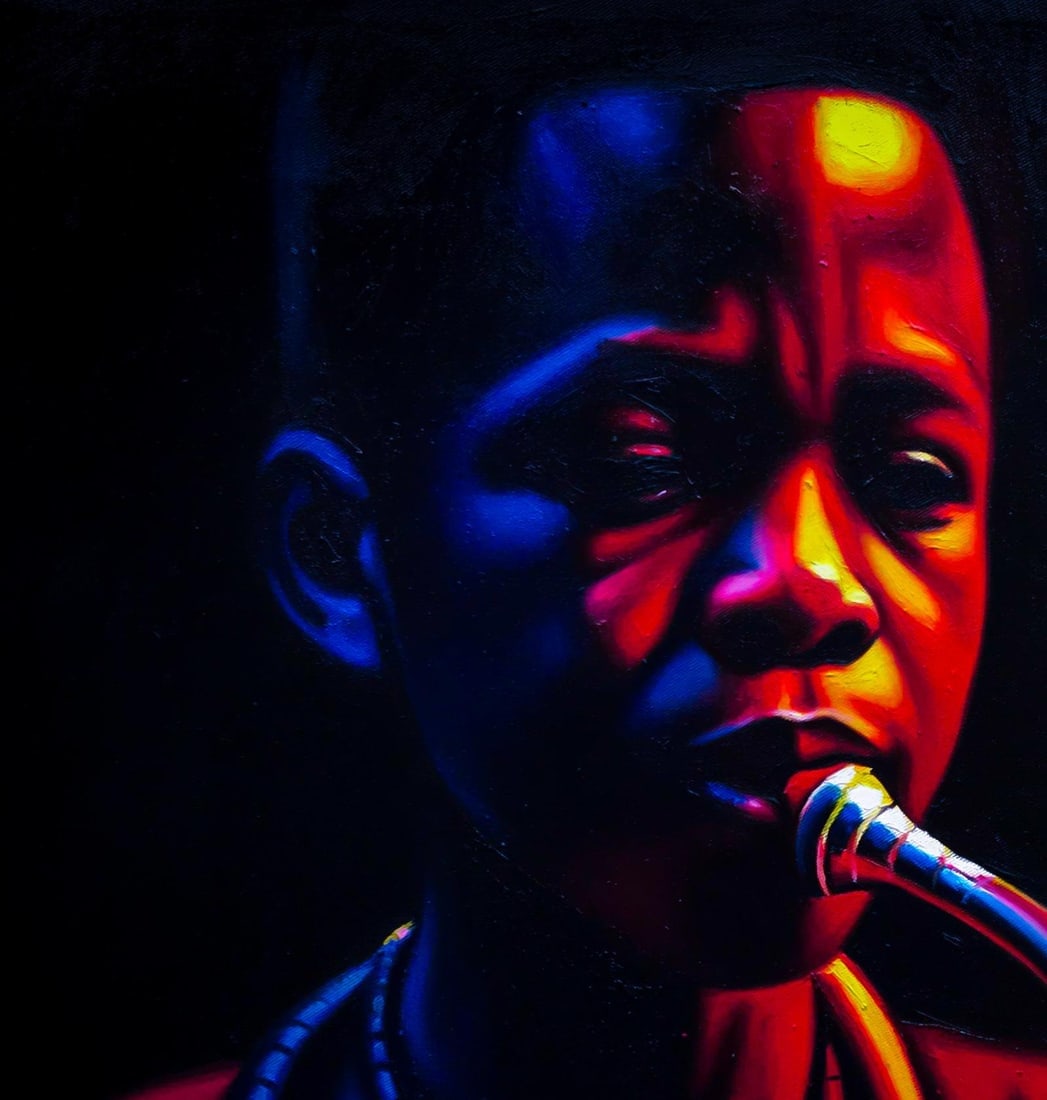 Awosola Michael Angello, Sounds of Peace - 21st Century, Contemporary, Figurative Portrait, Oil, - 10